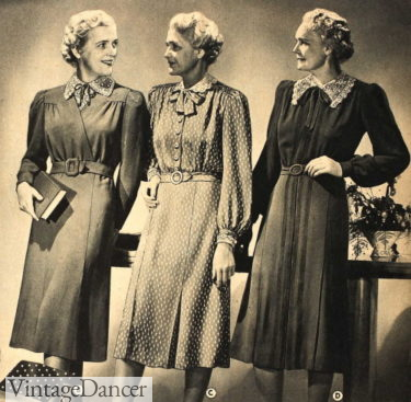 1930s lace collar dresses for older women grey hair