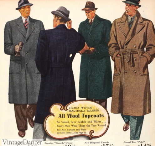 1939 city coat, guards coat, wrap belt polo coat