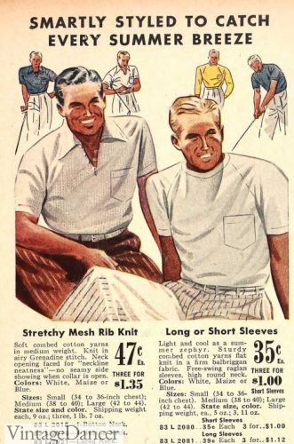 1930s polo and T shirt mens fashion summer casual shirts