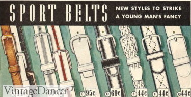 1939 men's sport belts