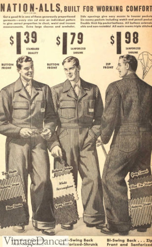 1939 coveralls mens workwear 1940