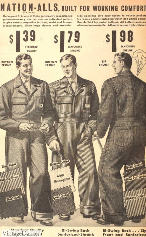 1930s Men's Workwear, Everyday Clothing