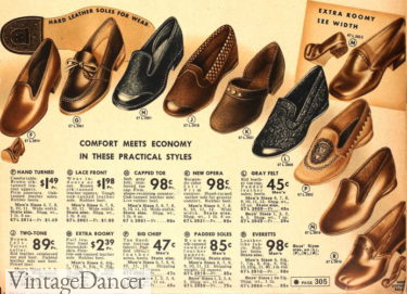 1930s men's slippers house shoes lounge shoes loafers 1940s