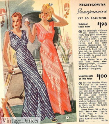 1939 Wedgewood print nightgown
