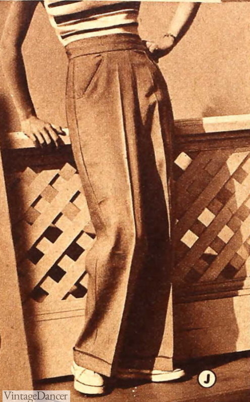 1930s Women's Pants, Trousers, and Beach Pajamas History