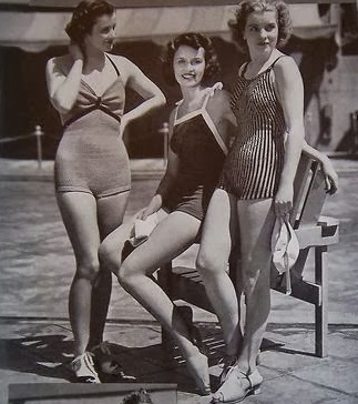 1930s Hollywood's leading ladies show off the latest swimsuits