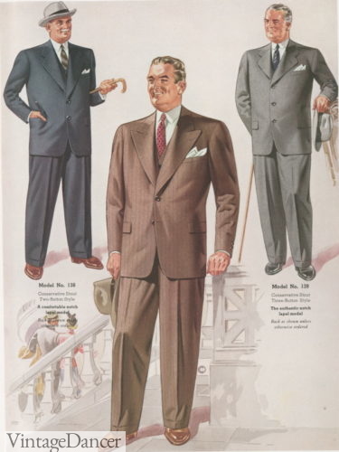 1940 big men's suits big and tall vintage mens clothing