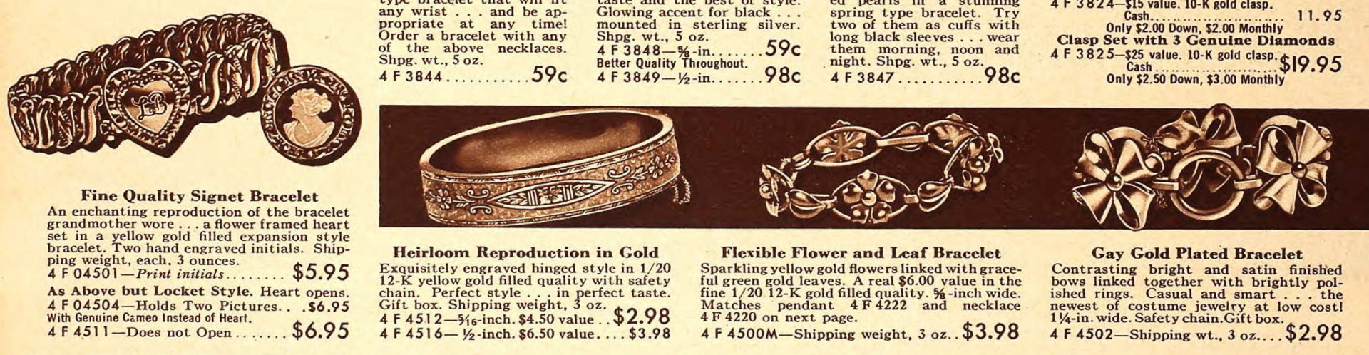 1940 bracelets jewelry women