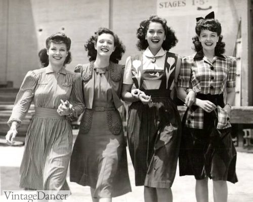 1940s Fashion (Dirndl Skirt/dress second from the right)