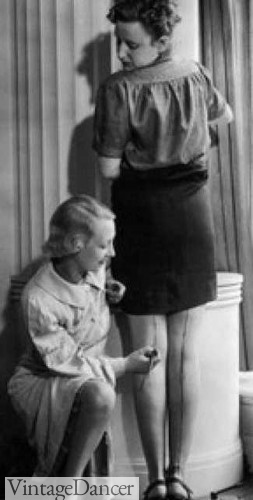 1940s nylons draw seam