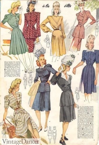 1940-1941 Fashion, Vintage Dancer