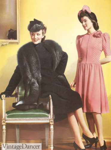 1940 evening coat fur stole shawl wrap