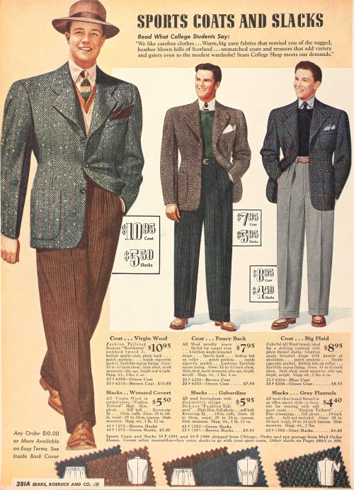 1940s Men's Casual Clothing- Shirts, Trousers, Pullover Vests