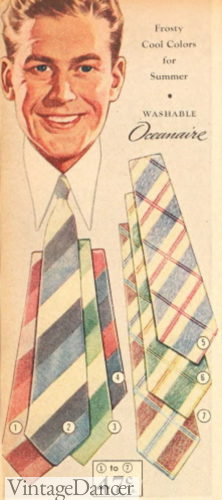 1940s mens spearpoint collar and ties