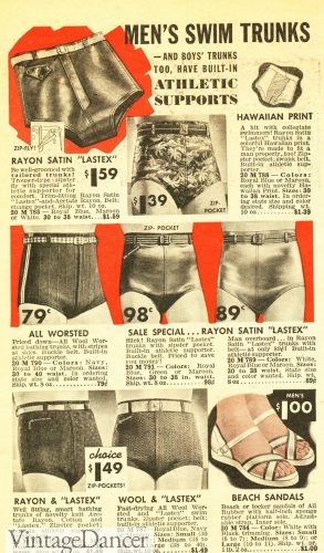 1940 swim briefs mens swimsuits knitwear wool with belt