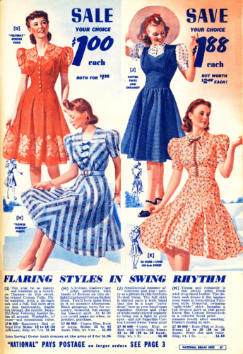 1940s summer dresses, nautical themes. Click to see more.