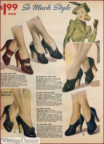 1940s fall shoes heels pumps women footwear trends