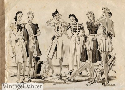 1940 summer playsuits