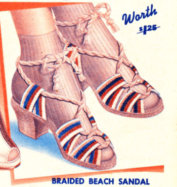 1944 braided beach espadrille sandal