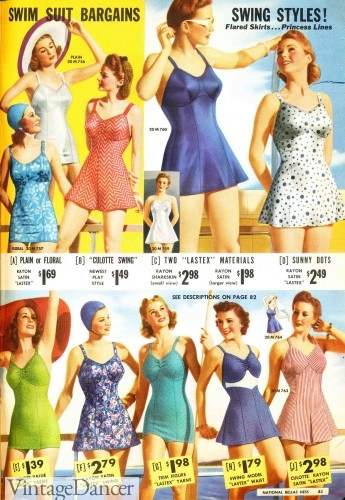 1940 swimwear