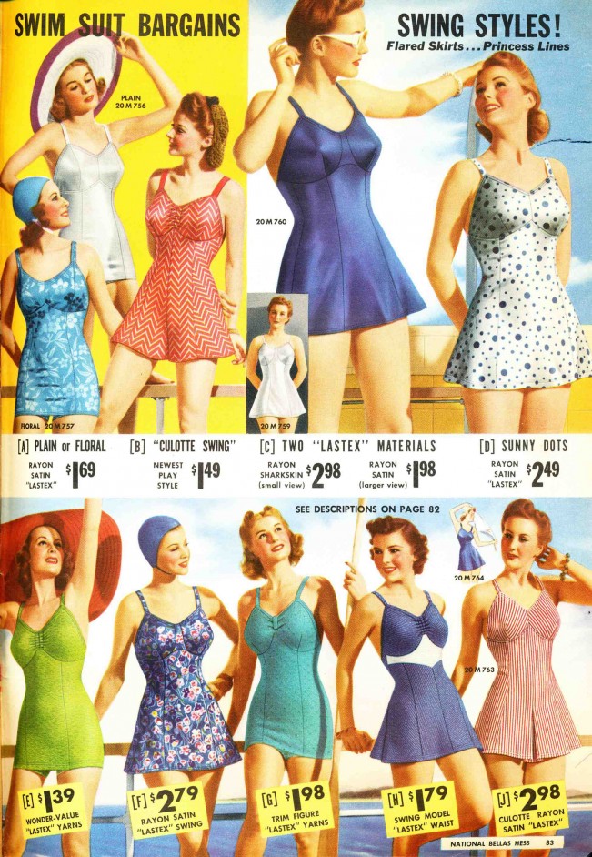 1940s Bathing Suits Swimsuits And Swimwear 6713