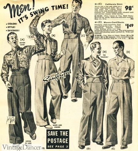 1940s mens swing dance clothing outfit ideas