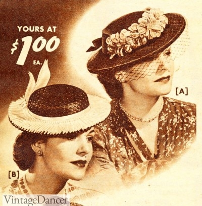 1940s clothing for women hats