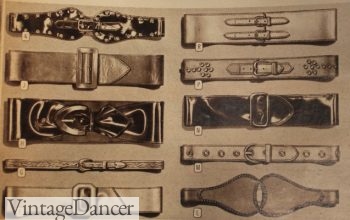 1948 wide patent leather belts