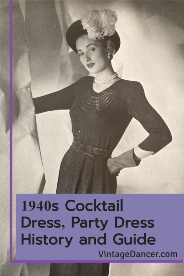 1940s Vintage Glamour Nudes - 1940s Cocktail Dress, Party Dress History and Guide
