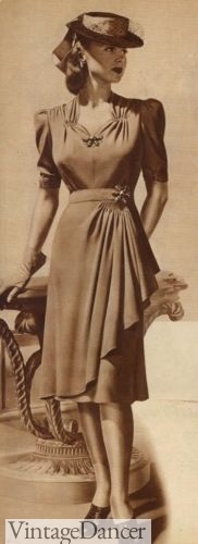 1940s wrap skirt dress
