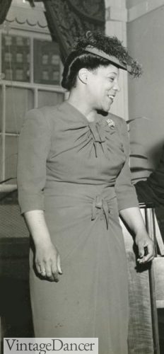 1940 Ellabelle Davis black woman 1940s dress hair roll style