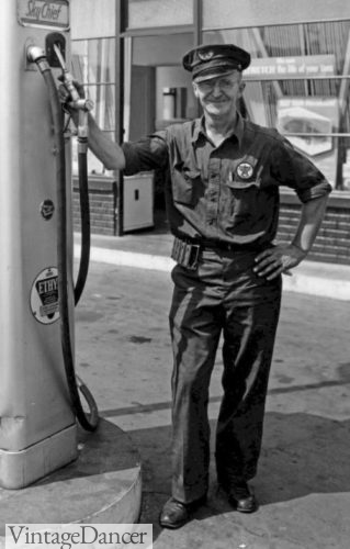 1940s gas station attendant