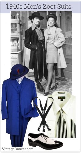 1940s Zoot Suits fashion clothing costume idea at VintageDancer com