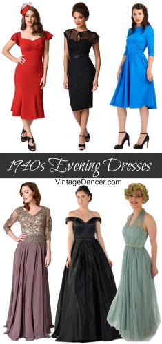 1940's womens evening gowns