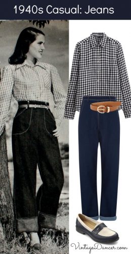 1940s casual jeans outfit