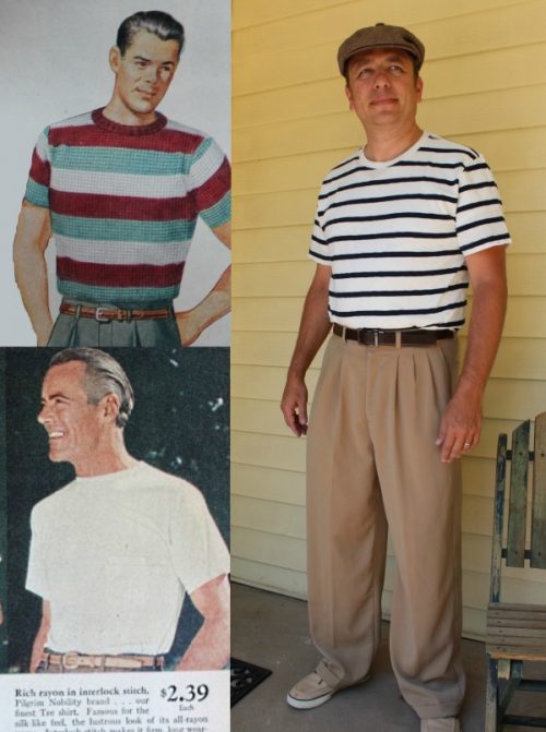 Vintage men's t shirt- how to dress vintage retro mens fashion
