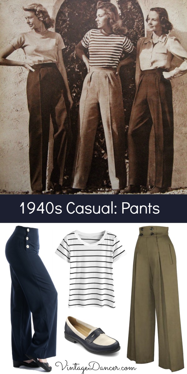 1940s women's casual clothing