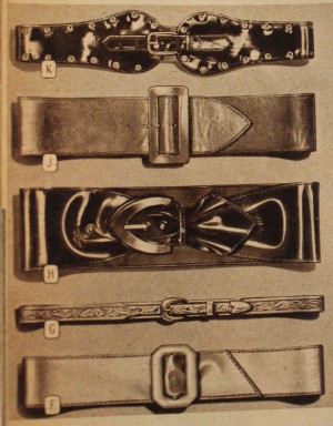 vintage and retro belts 1940s and more