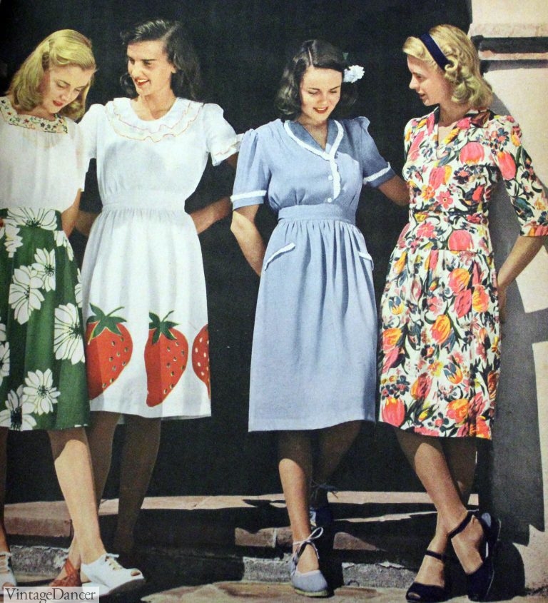 Vintage 1940s Dress Styles: Classic 40s Dresses