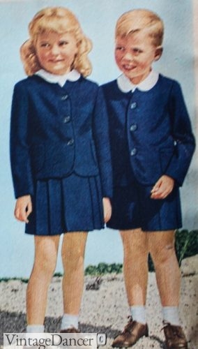 1940s children's clothes, matching set