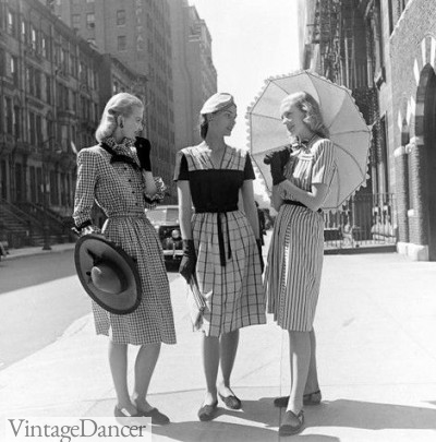 1940s woens fashion dresses models