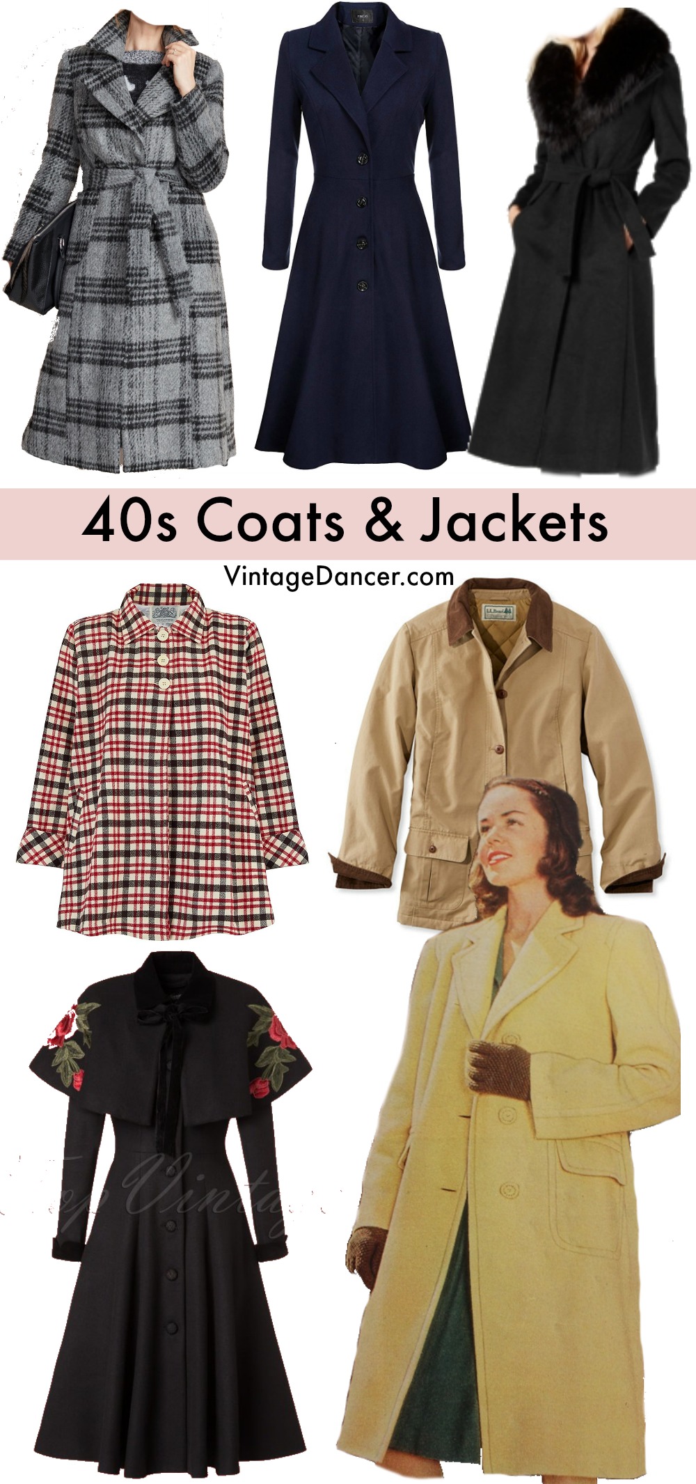 1940s Coats & Jackets Fashion History