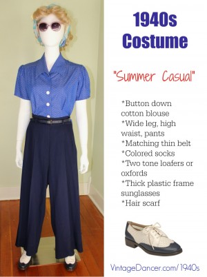 1940s pants outfit idea