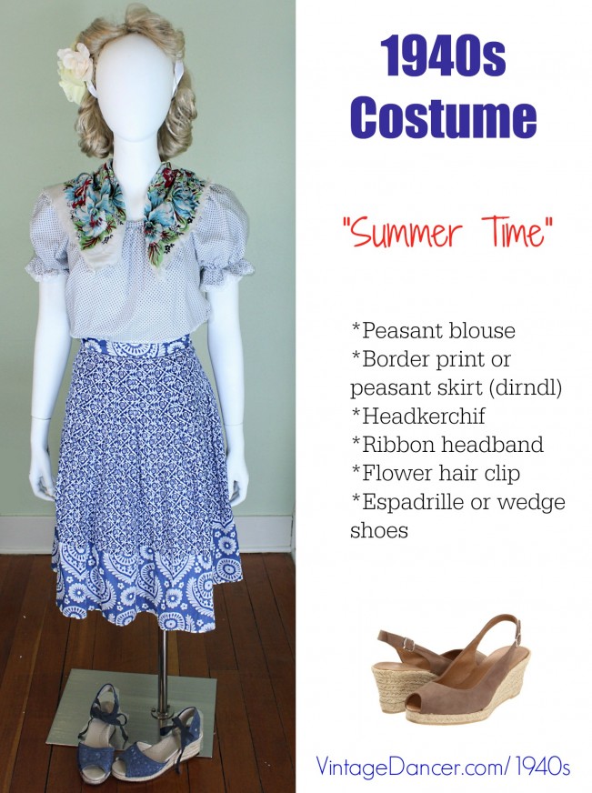 1940s Skirt History: A-Line Classics to Summer Dirndl Skirts