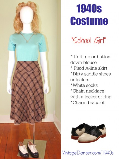 1940s costume teenage girl school clothes vintagedancer com