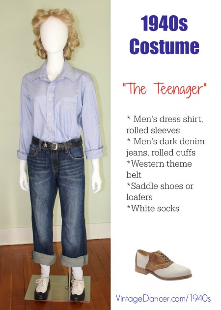 1940s costume teenager girl at vintagedancer com