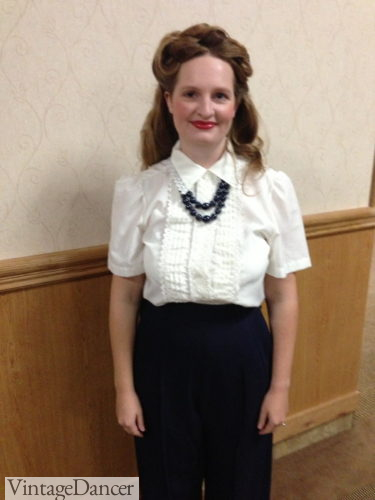 1940s party outfit with pants