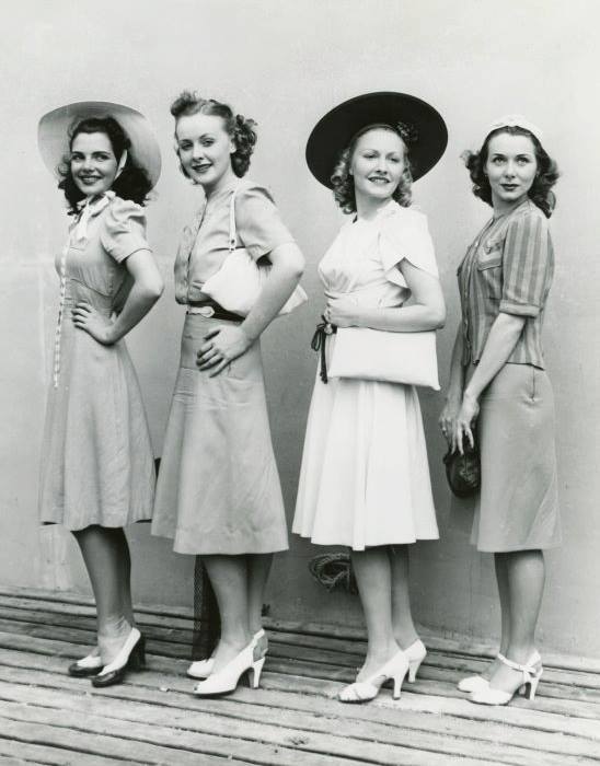 1940s Ladies in Day Dresses