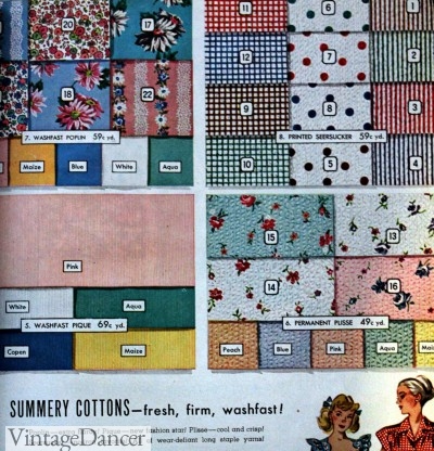 1940s summer fabrics