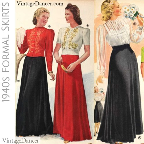 1940-1941 skirt and pretty tops